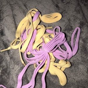 Brandy laces left yellow and purple